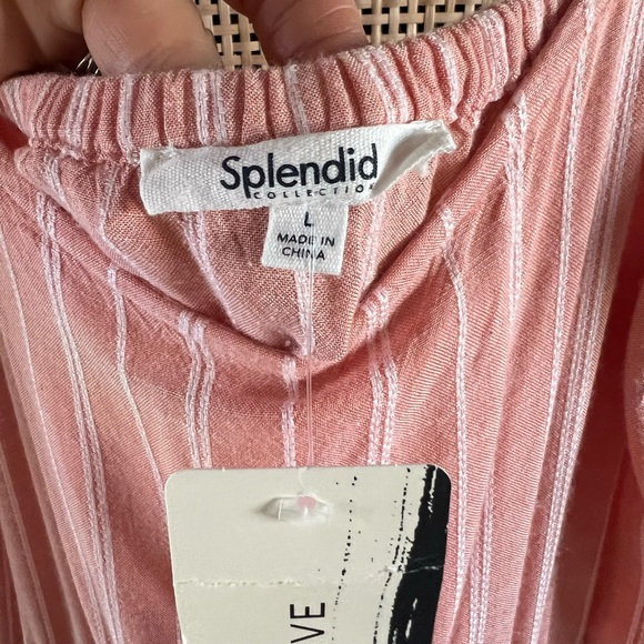 Splendid jumpsuit. Size L. Peach/white striped. NWT. - Picture 4 of 10